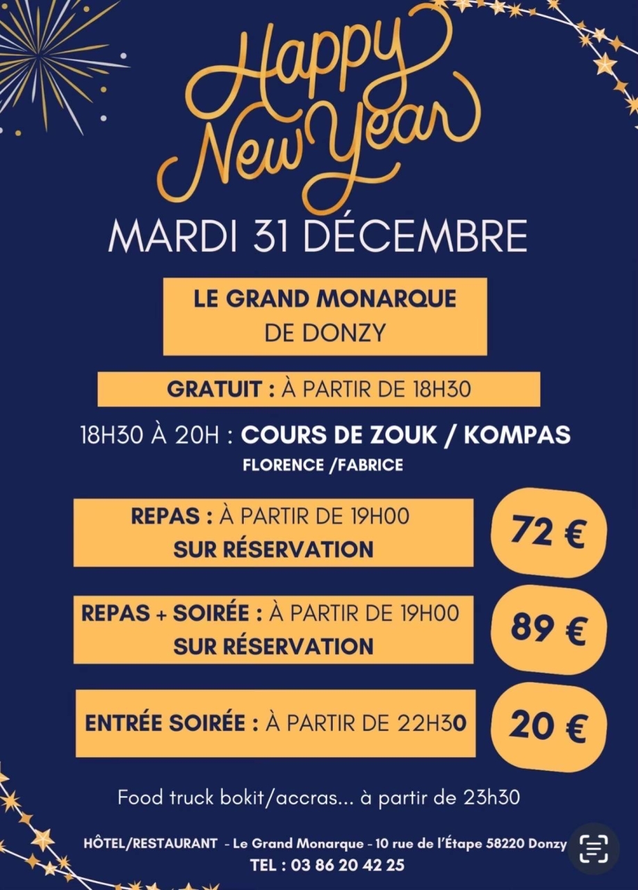 Evenements - Le Grand Monarque - restaurant DONZY - les meilleurs restaurant de DONZY